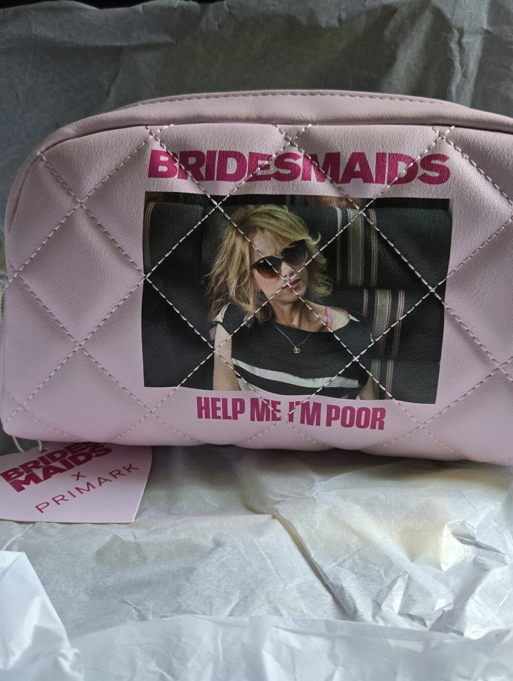 Primark Pink Quilted 'Bridesmaids' Cosmetic Pouch